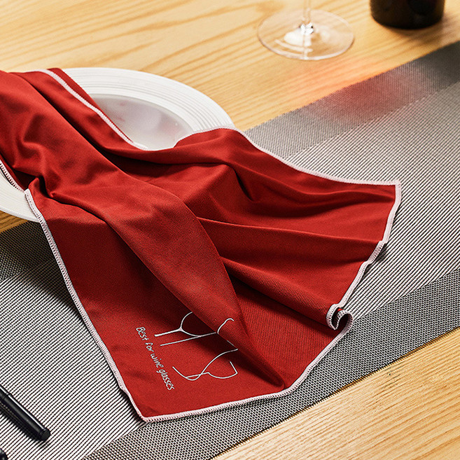 묘먀미 소믈리에 고급천 와인 클리너 60 x 45 cm FM242, 레드, 1개