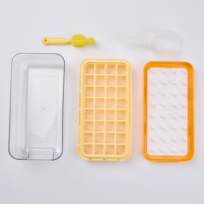 하우심플 시즌2 스택푸쉬 얼음트레이 1단 세트, 옐로우, 1세트