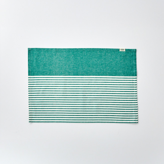 모던하우스 하프 솔리드 스트라이프 키친크로스 40 x 60 cm, 1개, 그린