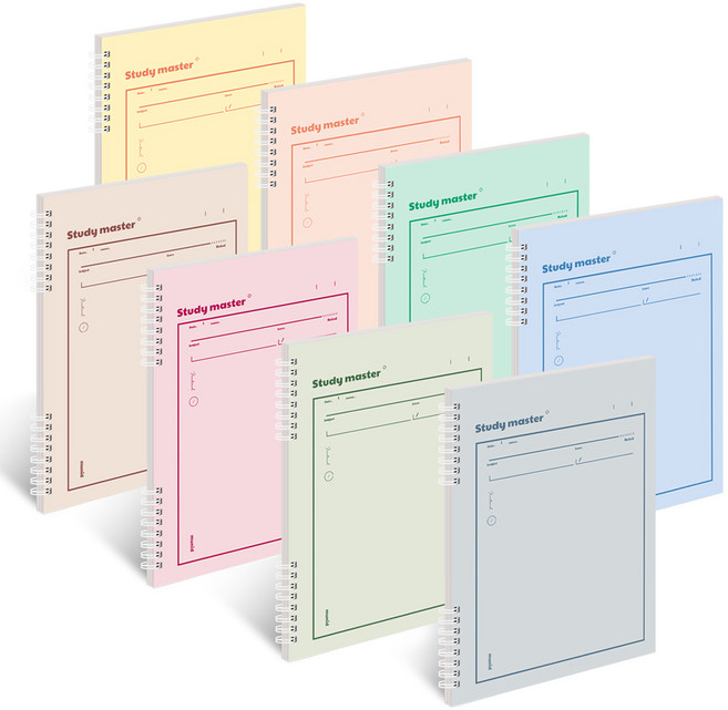 뮤니드 it spring 파스텔 라인노트 8종 세트, 혼합색상, 1세트