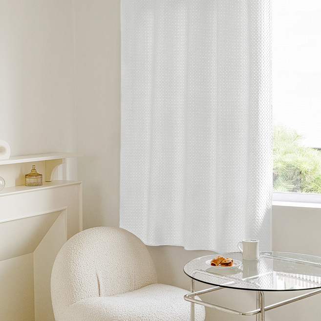 더자리 방한 다운필 패딩 커튼 아일렛형 작은창 2p