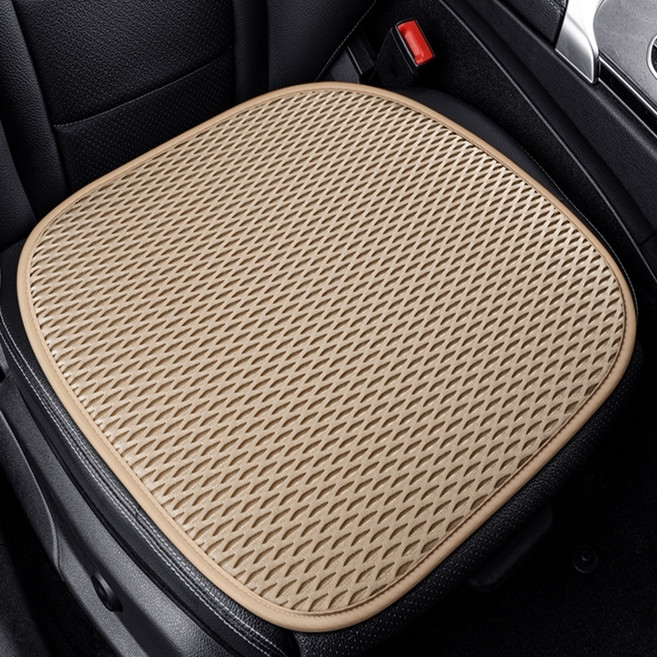 Ez2mk 사계절 통기성 메쉬 차량용 시트 앞좌석 방석 2p + 뒷좌석 방석 세트 MS-200, 베이지, 1세트