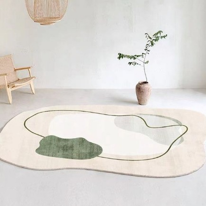 네오펀 와비사비풍 거실 인테리어 크리스탈벨벳 러그 스타일 A