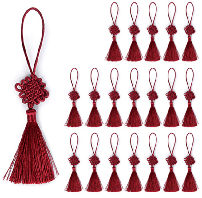 인디케이 아담한 매듭끈, 적자색, 20p