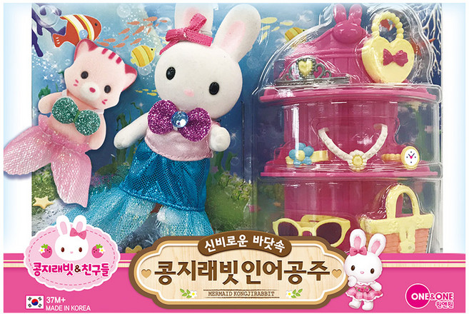 콩지래빗 인어공주 6198, 혼합 색상, 1개