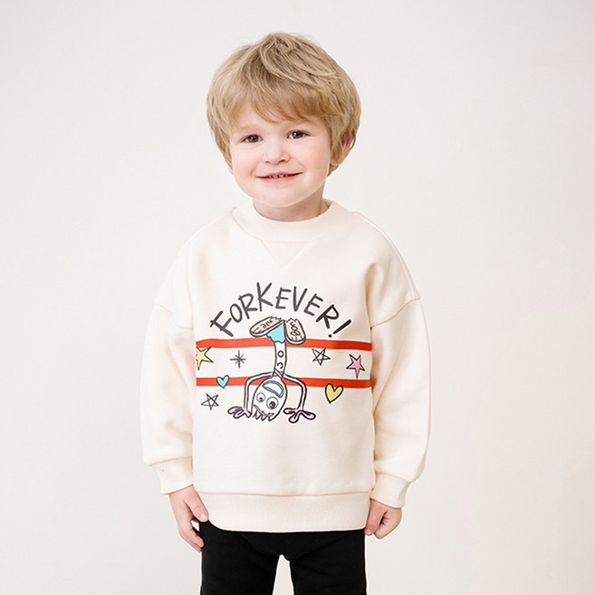 몰리멜리 아동용 토이스토리 포키 반폴라 융기모 보온 맨투맨