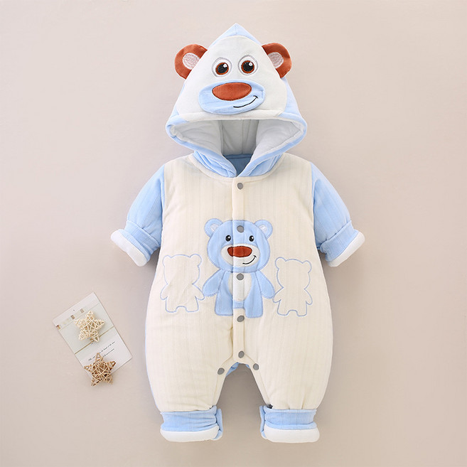 Bebeniz 嬰幼兒動物連帽鋪棉防寒連身衣