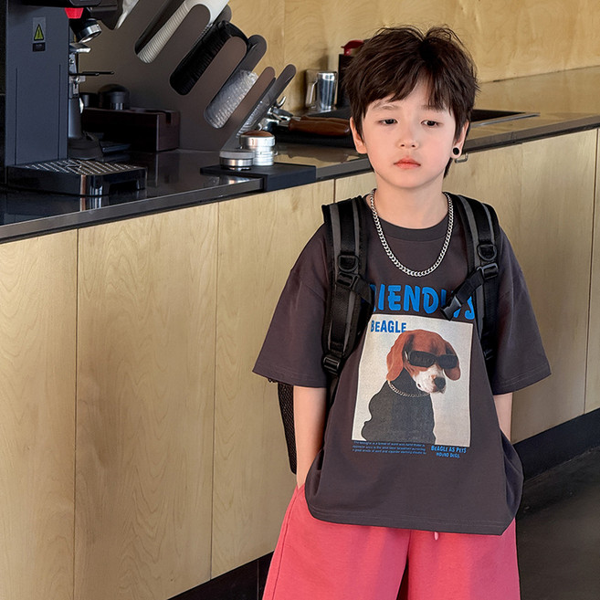 스타빈 남아용 프렌들리비글 루즈반팔 티셔츠