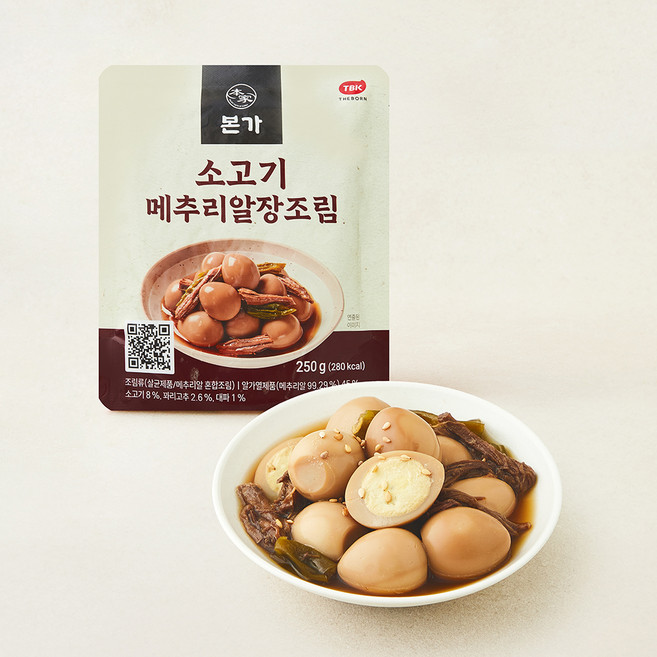 TBK 소고기 메추리알 장조림, 250g, 1개