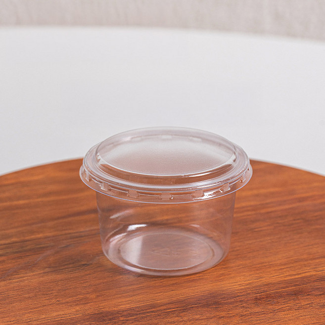 레드캣 투명 원형 티라미스 케이크 PET 케이스 150ml, 50개