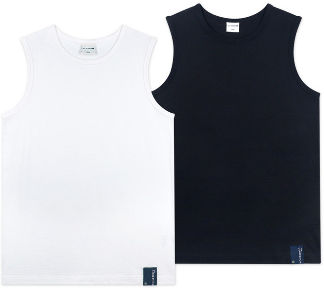 젤리스튜디오 아동용 심플 레이어드 민소매 티셔츠 2종 세트