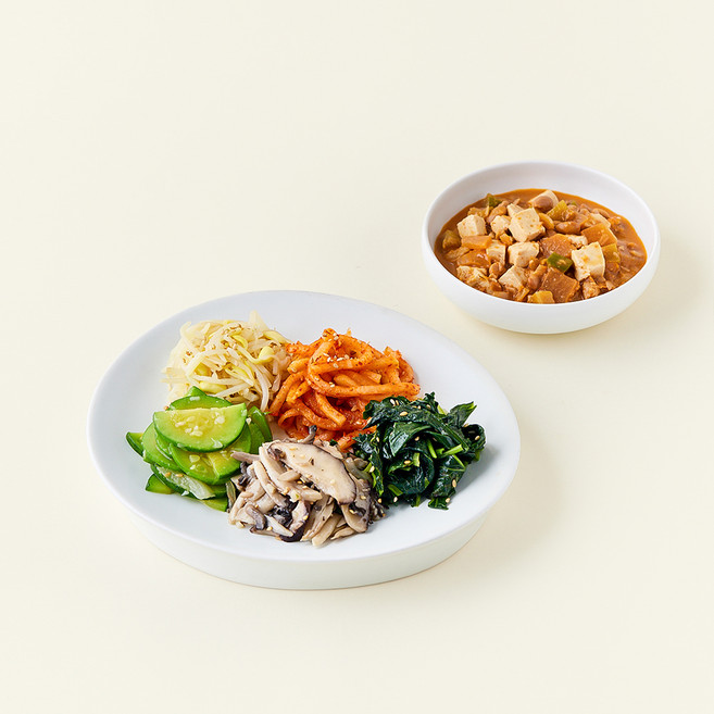 정미경키친 국내산 비빔나물과 청국장 비빔밥 세트, 520g, 1세트