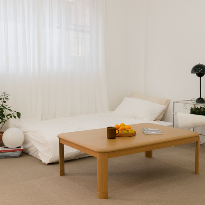 지이라이프 정방형 가구조 온열 테이블 KOW-105, 네추럴