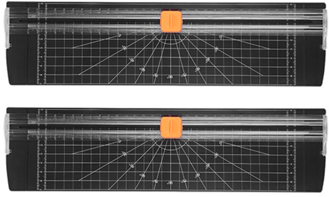 코히모 직선 종이 트리머 재단기 2p, A4, 3W157(블랙)