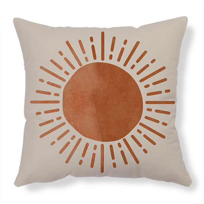 홈플로우 사막마을 웜톤 아트 솜미포함 쿠션커버