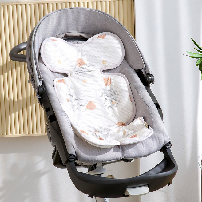 베베누보 다이렉트 윈디 통풍 헤드일체형 유모차 쿨시트, 슈크림곰, 1개