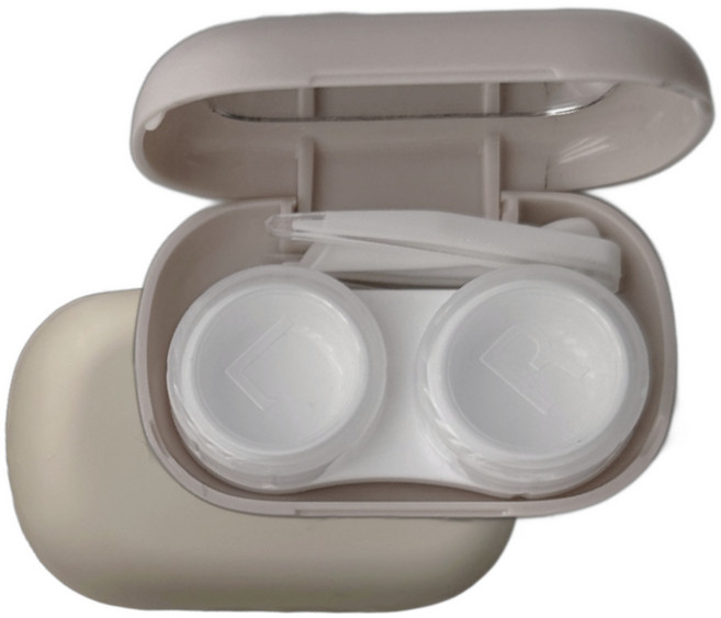 블랙트리 무드 렌즈 케이스, 아이보리, 2개