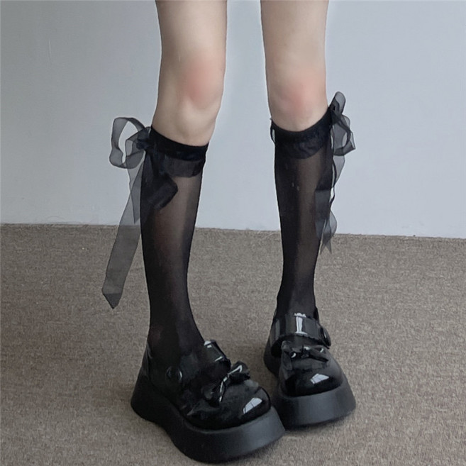 여성용 웨딩 발레코어 시스루 니삭스 2p MW147