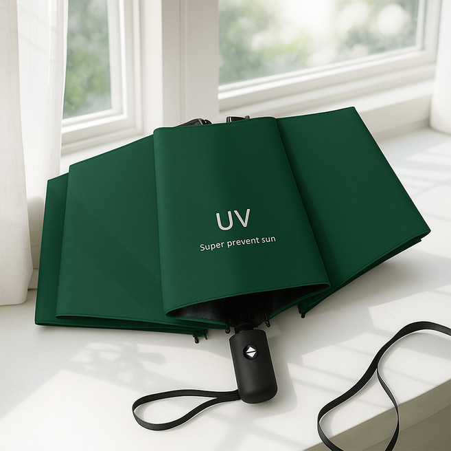 하우블리 라이트 UV 자외선차단 접이식 원터치 3단 자동 우산 양산