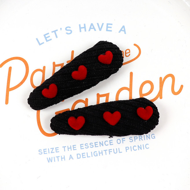 마카롱 트리플 하트 똑딱핀 2p