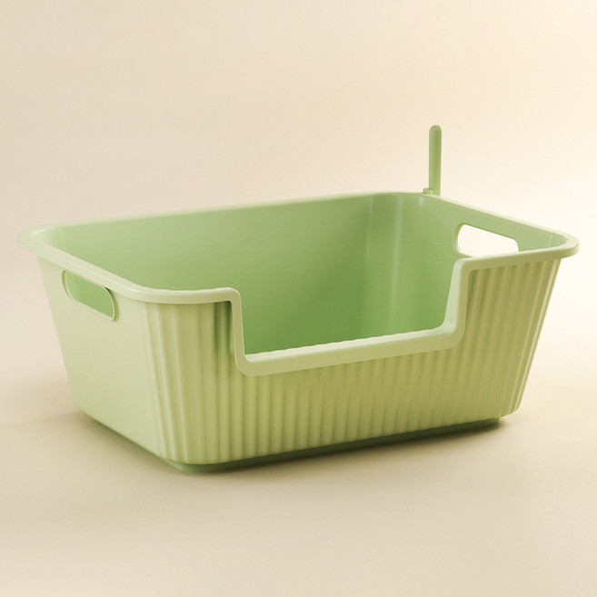 파스텔펫 고양이 핸들 화장실 모래삽, 그린, 1개