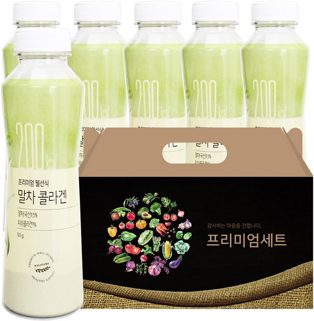 프리미엄웰선식 말차콜라겐, 50g, 6개