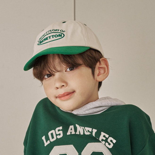 베네통키즈 투톤 코튼 볼캡
