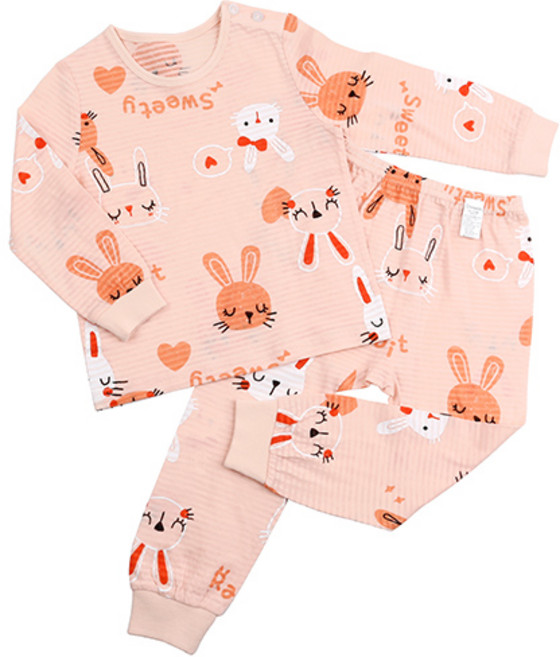 메이키즈 아동용 레빗뿅뿅 9부 쟈가드 상하 세트