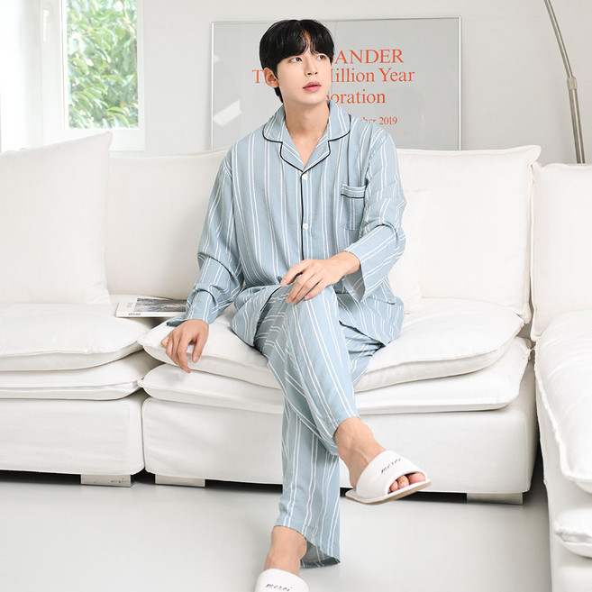 GLAM GONGGAM 男士 Palace 長袖兩件式睡衣套裝