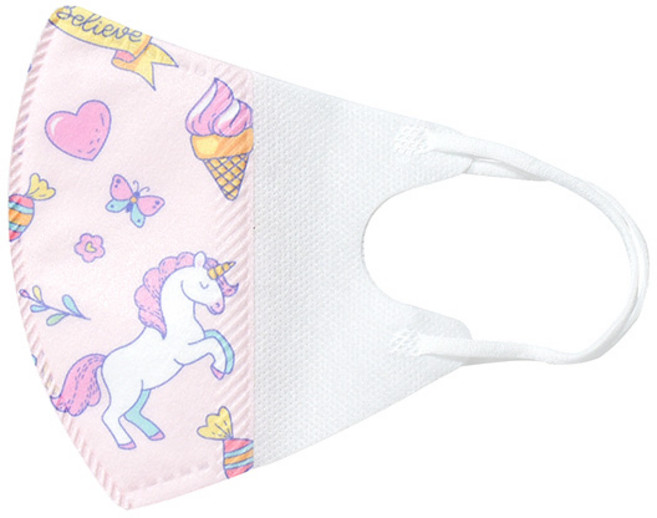 러블리앙즈 3D 유아 마스크 소형, 30개입, 1개, 유니콘