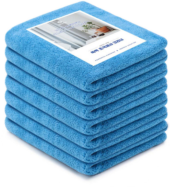 SSCSSAC 보들보들 초극세사 걸레 대 30 x 50 cm, 7개, 블루