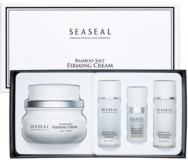 씨실 인산가 밤부솔트 죽염 탄력 크림 50ml + 토너 20ml + 에센스 5ml + 로션 20ml 세트, 1개