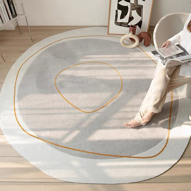 소유공간 심플 라인 원형 러그
