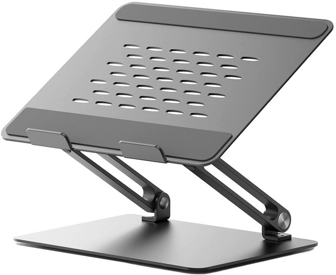 miak 超輕量防抖高度可調節高端鋁製筆記本電腦支架, 深灰色, 1個