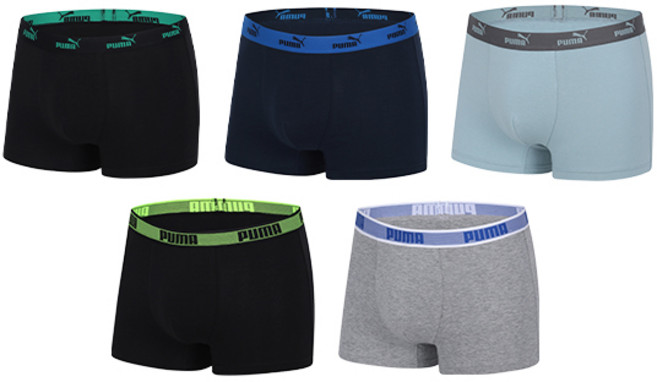 푸마바디웨어 주니어 남아용 학생 코튼 드로즈 5종 세트