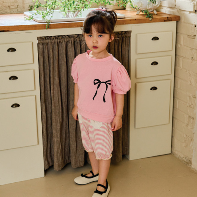 키키모라 여아용 소중해 티셔츠