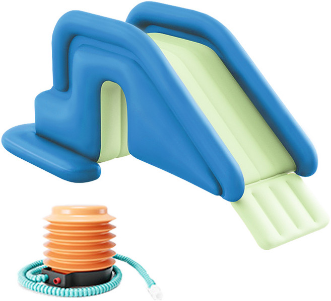 Chill Outdoor 充氣溜滑梯, 藍色/淺綠色, 1個