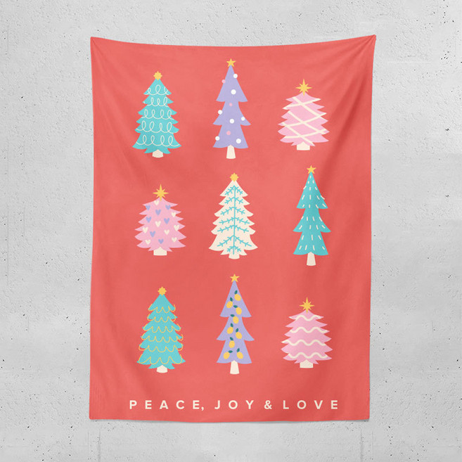 아티홈 행복한 크리스마스 태피스트리 벨벳, TYPE 15