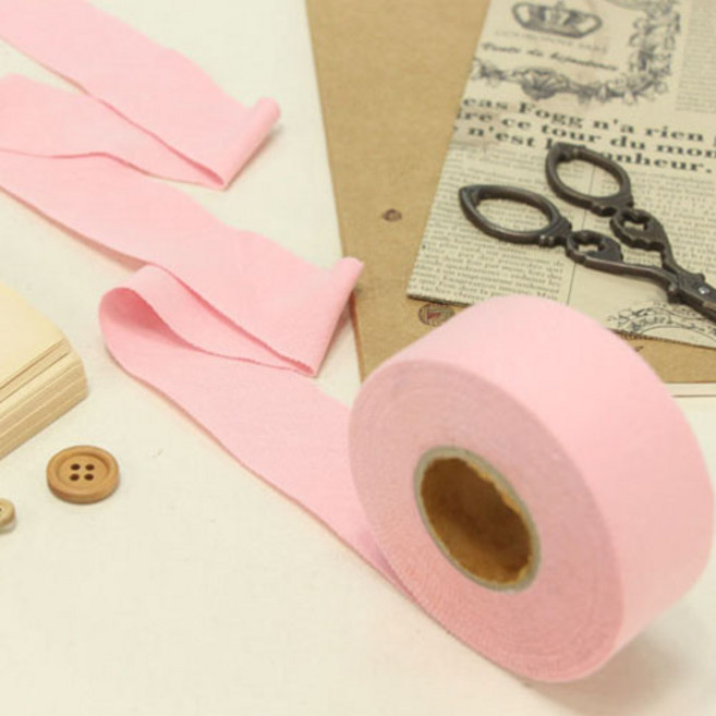 해피베어스 데일리 싱글 다이마루 바이어스 테이프 34mm, 베이비핑크, 1개