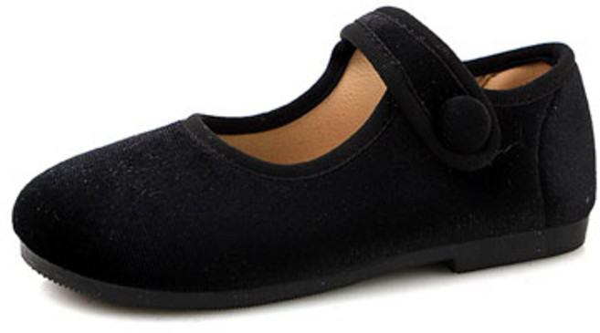 루루슈 여아용 포인트 라인벨벳 메리제인 구두 BC143