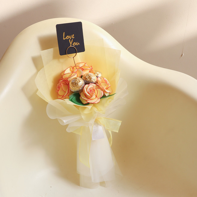 아스파시아 러브 라인 페레로로쉐 꽃다발, 옐로우