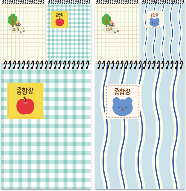 풀컬러즈 대용량 50매 종합장, 랜덤발송, 6개