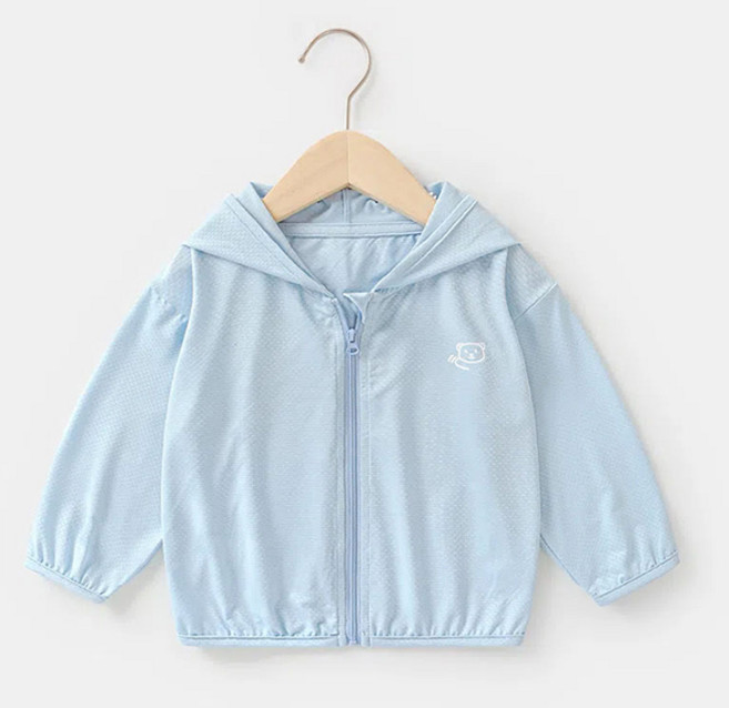 조이멀티 아동용 비치베어 자외선차단 긴팔 매쉬 후드집업