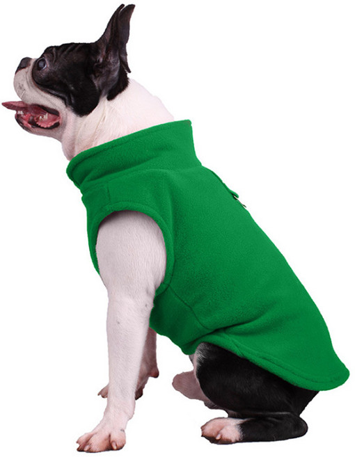 알럽펫 반려동물 컬러 후리스 조끼, 그린, 1개