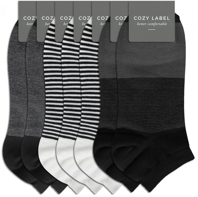 코지라벨 남성용 신사 정장 발목양말 7족세트