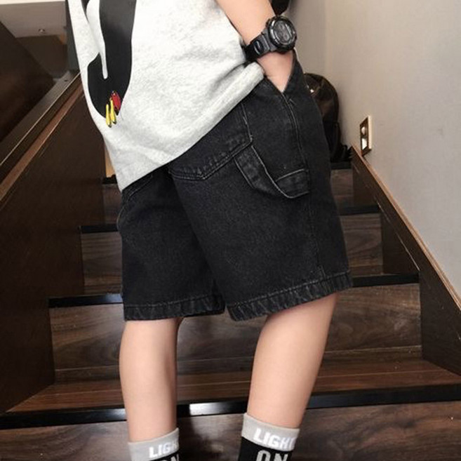 유블리 카르몽 클래식 루즈핏 카고 데님 반바지