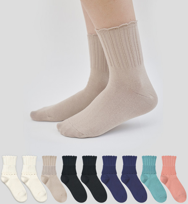 GGRN 여성용 발목 편한 레이스 카바 양말 10켤레 세트