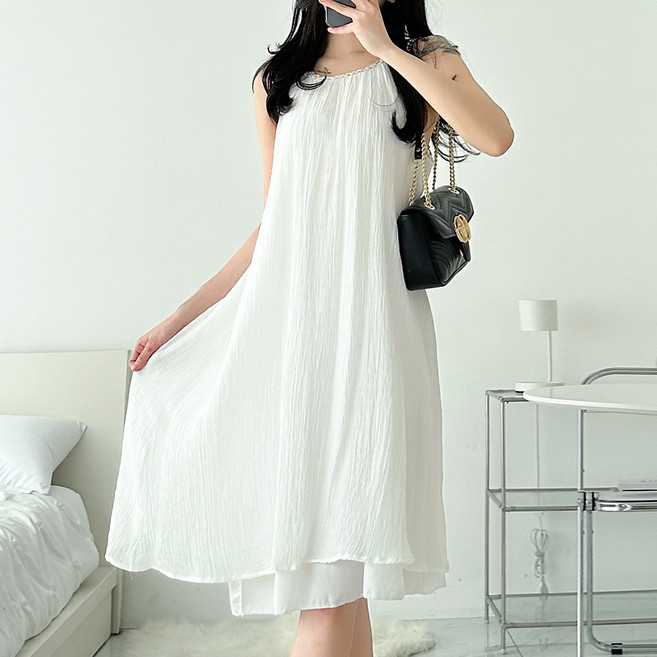 글램디브 루프닌 홀터 쉬폰 롱원피스 AG1971