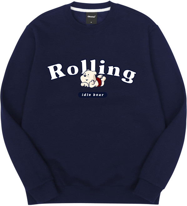 okstar 滾輪小熊特殊雙面大學T 2SSP005