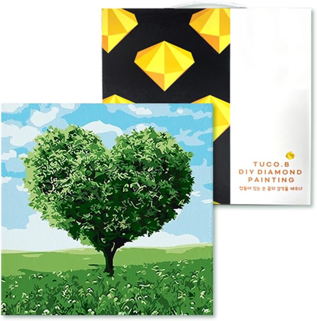 투코비 아트 보석 십자수 DIY 세트 25 x 25 cm, 사랑나무(D25-30), 1세트